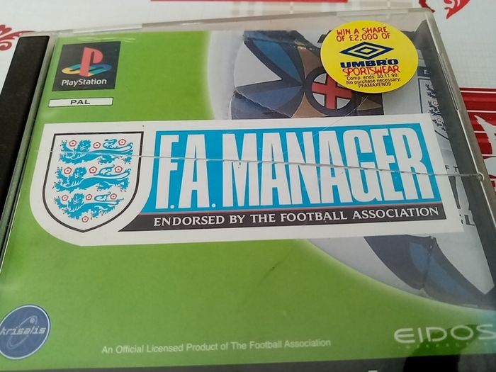 F. A. Manager - PlayStation 1 Ps1 Games - Original