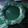 Portugese Green Cabbage Leaf Plates& Saucers Image 4
