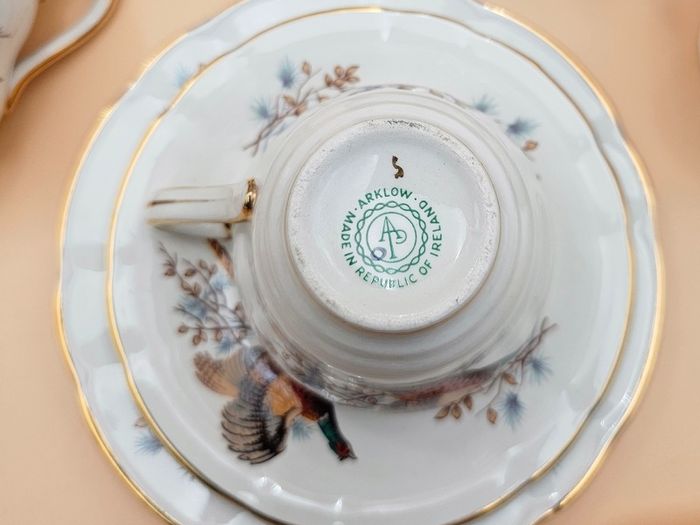 Vintage Arklow  pheasant pattern coffee set