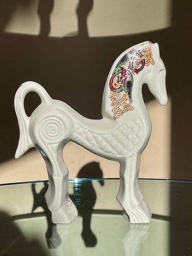 Vintage 1980's Cre Irish Porcelain Celtic Horse, Joe McCaul