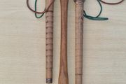 Vintage weaving spools turned into a toy