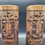 Chinese Qing 19th Century Carved Bamboo Brush Pots Image 5