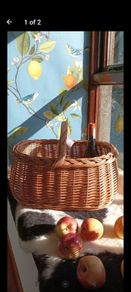 NEW Wicker shopping basket, ideal for the car& top up shop, mushroom picking, picnic. The best quality, sturdy