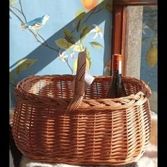 NEW Wicker shopping basket, ideal for the car& top up shop, mushroom picking, picnic. The best quality, sturdy
