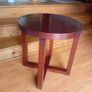 ( BRAND NEW ). Round Hard Wood End Table Image 4