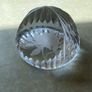 Vintage Stuart Crystal Dime Paperweight & Cavan Crystal Fan shaped clock Image 9