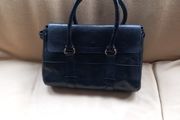 Black Leather Bag Styled on Mulberry Bayswater