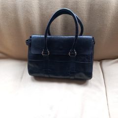 Black Leather Bag Styled on Mulberry Bayswater