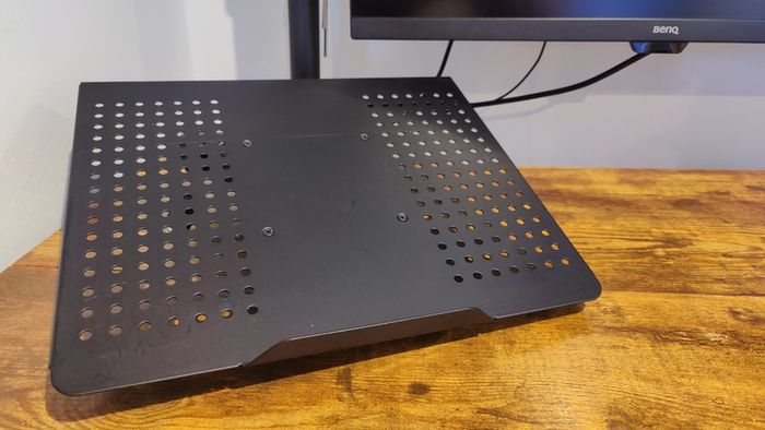 Monitor stand with laptop tray (monitor not included)
