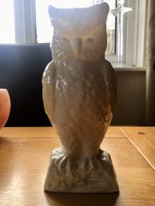 Belleek Owl Vase