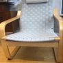 Ltd Ed Chair with Leather Headrest and Woven Seat Image 4