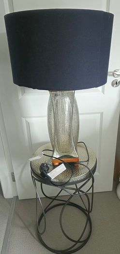 Mercury glass table lamp