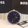 BOSS Peak 2.0 Chronograph 45mm Blue Matte Dial Steel Bracelet Watch 1514189 Image 3