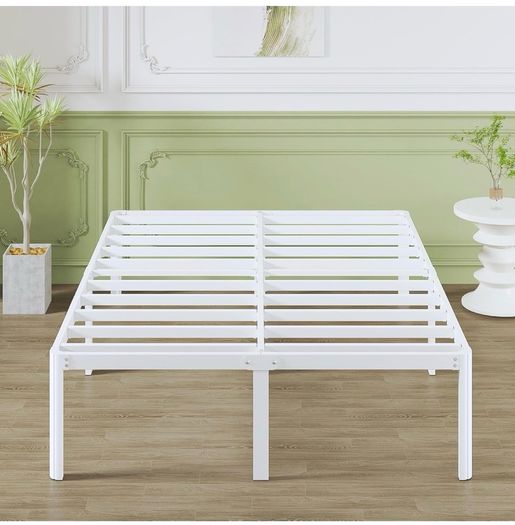 Super King Bed Frame 46 cm High with Rounded Corners, Heavy Duty Metal Bed Frames 6ft