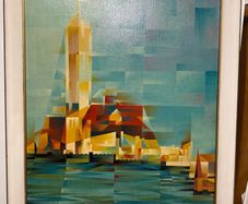 "Exhibition Tower" by Edwin W. Stokes - geometric cubism style