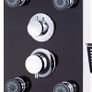 Shower Panel Unit Glass 25x44.6x130 cm Black Image 5