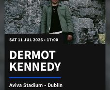 Dermot Kennedy Tickets x 2 Aviva Stadium , Saturday 11th July
