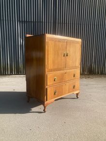 Art Deco Burr Walnut Tallboy - The Vintage Furniture Warehouse and Showroom Open Saturday 25th April 12 til 4pm Eircode R95T227