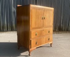 Art Deco Burr Walnut Tallboy - The Vintage Furniture Warehouse and Showroom Open Saturday 25th April 12 til 4pm Eircode R95T227