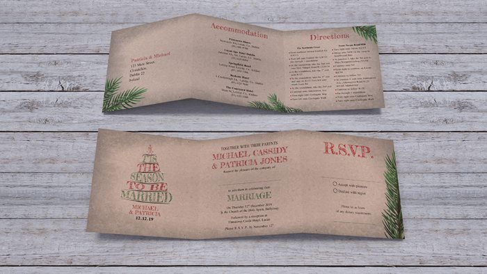 Winter/Christmas Trifold Invitations