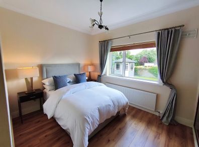 Divan Double Bed with matching Grey Headboard incl mattress