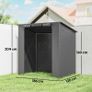Garage Tent 190x120 cm Waterproof Storage Tent with Roll-up Zipper Door, Vent Window Dark Gray Image 3