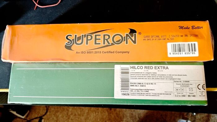 6 Packs Welding Rods 6013 (Superon 2.5mm & Hilco 3.2mm) - Bundle