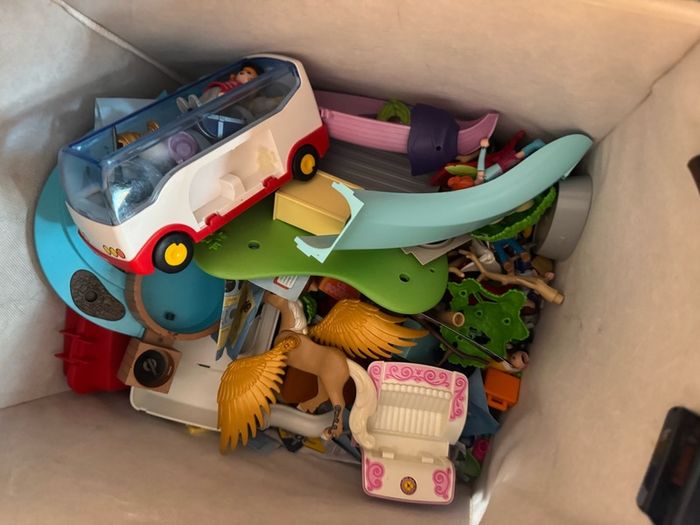 Box of playmobil