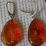 Sterling silver amber earrings Image 3