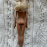 Barbie Mattel Body 2010 Head 1998 Silver earrings Blond red lips damaged leg Please look at the pictures Image 8