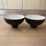 Pair of black metal ceiling lampshades Image 3