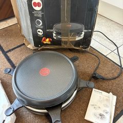 Tefal Colormania Raclette Grill designed for 6 people, grill, and crepe maker.