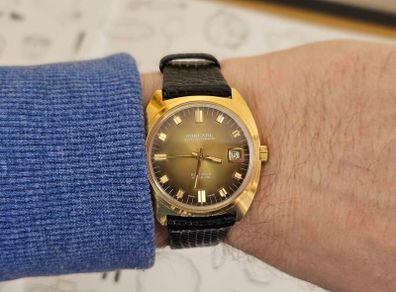 Vintage Automatic Swiss Made Mirexal Super Automatic Swiss Watch 1970s