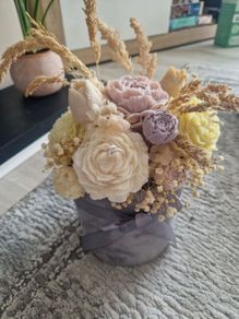 soap and candle flowers in box