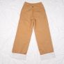 Zara Tan Camel Brown High Waist Wide Leg Trousers with White Turn-Up Cuffs Size S Image 6