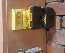 DeWalt 20V Battery Mounts - "Yellow-Jacket" Wall & Under-Shelf Holder - Fits 18V XR & 20V Max - Workshop & Van Organization - Set of 3