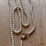 Long Vintage Faux Pearl Necklace Image 8