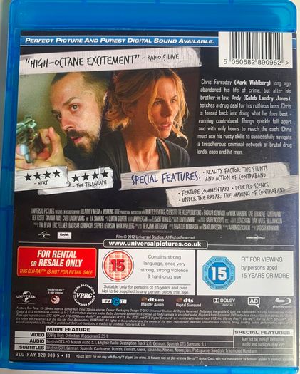 Contraband [2012] Mark Wahlberg, Kate Beckinsale, Ben Foster, Caleb Landry Jones, Giovanni Ribisi, Lukas Haas, Diego Luna & J. K. Simmons [Blu-ray Movie]
