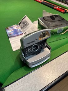 vintage Polaroid P-600 Silver Instant Camera