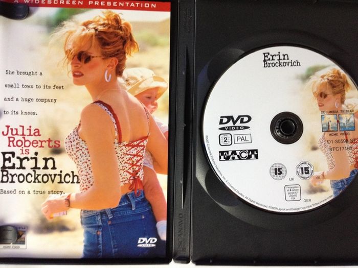 Erin Brockovich [2000] Julia Roberts, Aaron Eckhart & Albert Finney [1xDVD Movie] Academy Award Winner