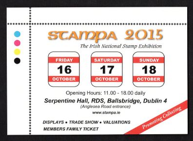 2015 Ireland Stampa Season Ticket 16th-18th October 2015 at RDS Serpentine, Ballsbridge, Dublin 4
