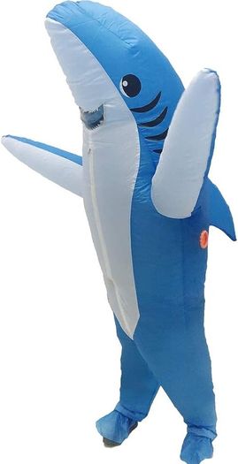 Inflatable Costume Adult Shark Costume-Inflatable Shark Costume Funny Dress Party Costume for Adult Halloween Inflatable Costume Blue (FREE SHIPPING)