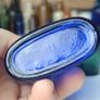 465 - Set of Three Beautiful Vintage Glass Decorative Collectible Bottles - Amber Eire Bovril, Cobalt Blue Magnesia and Turquoise Science Cream Image 6