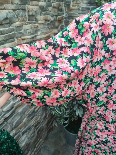 F&F Plus size pink floral midi dress uk20