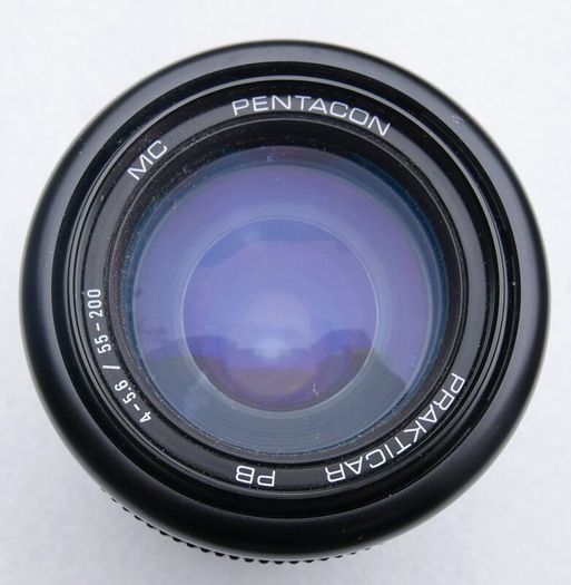 Pentacon Prakticar PB 4-5.6/55-200 MC is a vintage manual focus zoom lens made in East Germany
