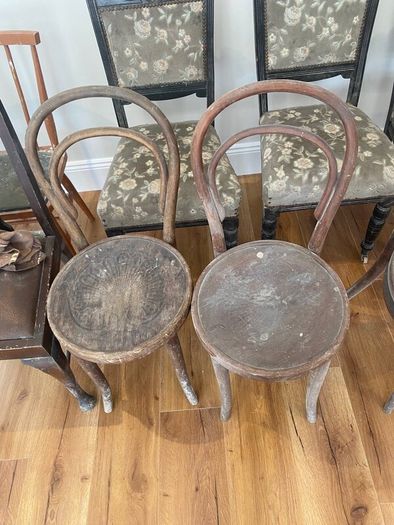 Antique chairs and stools