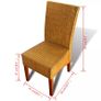 Dining Chairs 4 pcs Brown Natural Rattan Image 2