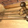 Brass and glass fire guard and companion set Image 4