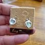 Vintage Crystal Heart Earrings Image 3