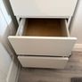 Tall White Drawer Unit with Hidden Mirror Image 8